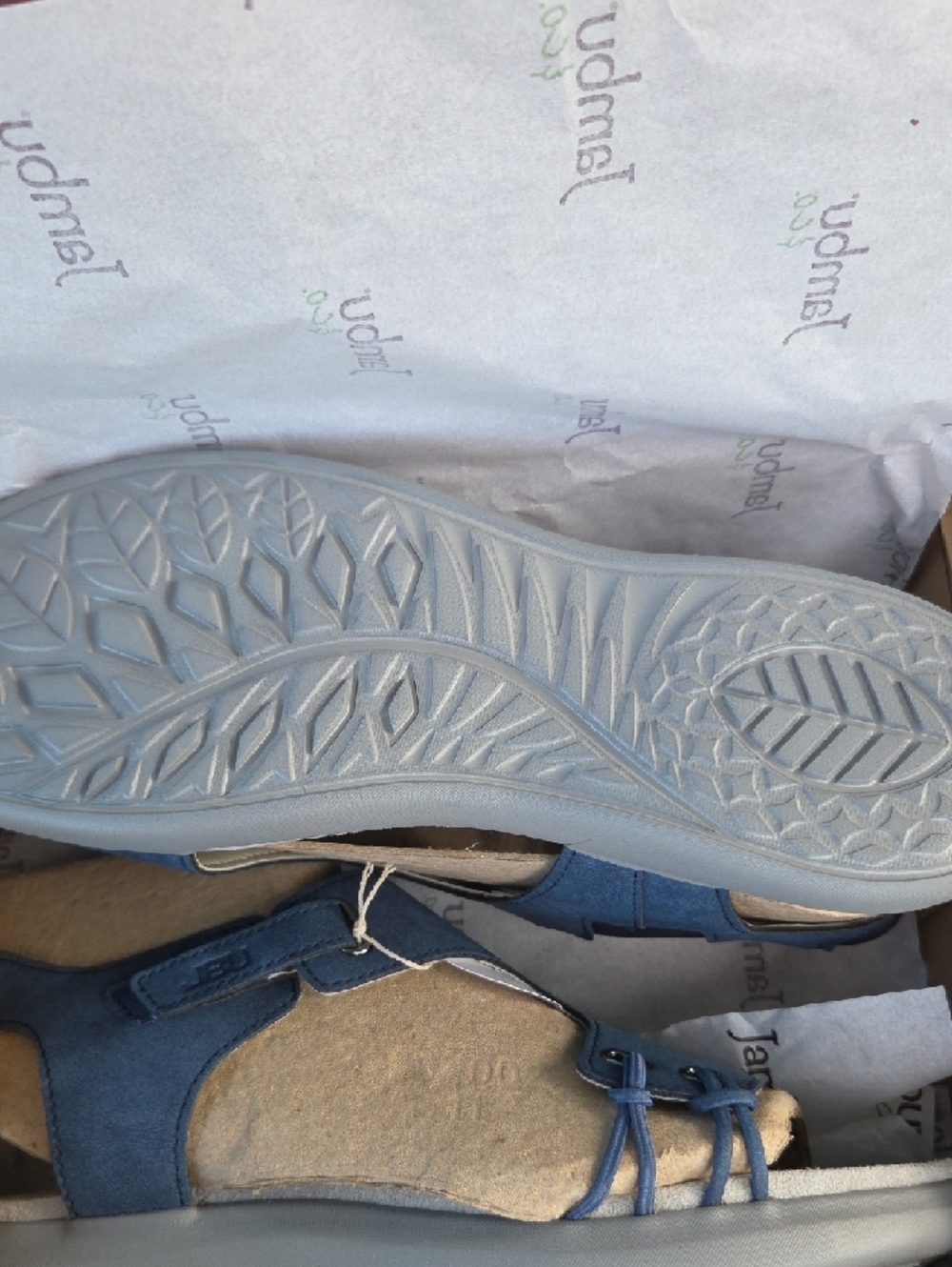 Jambu Blue and Tan Women's Sandals - Picture 3 of 10